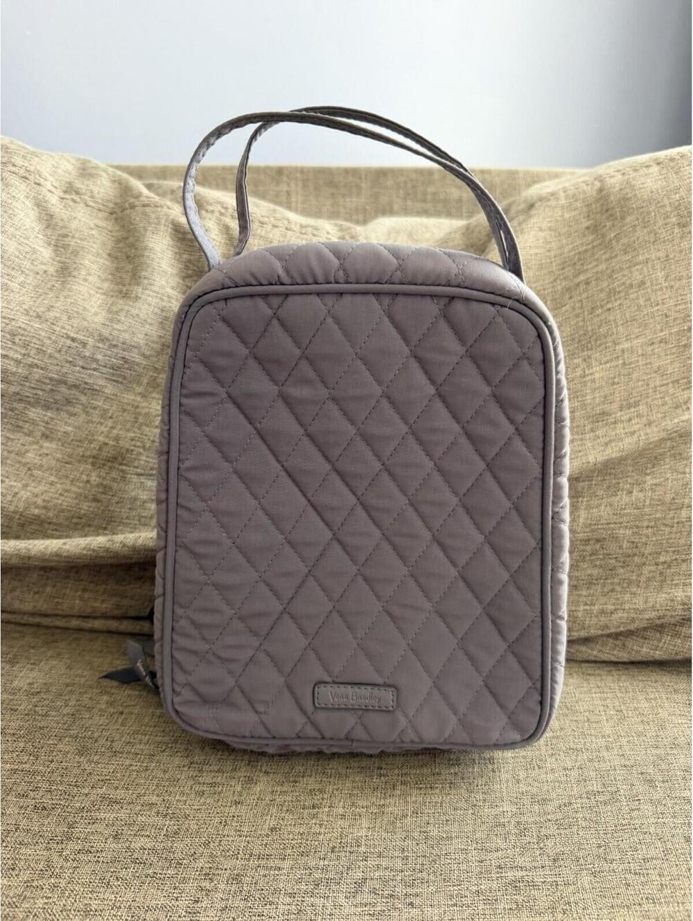Vera Bradley Lunch Bunch Bag Carbon Gray Cooler Microfiber